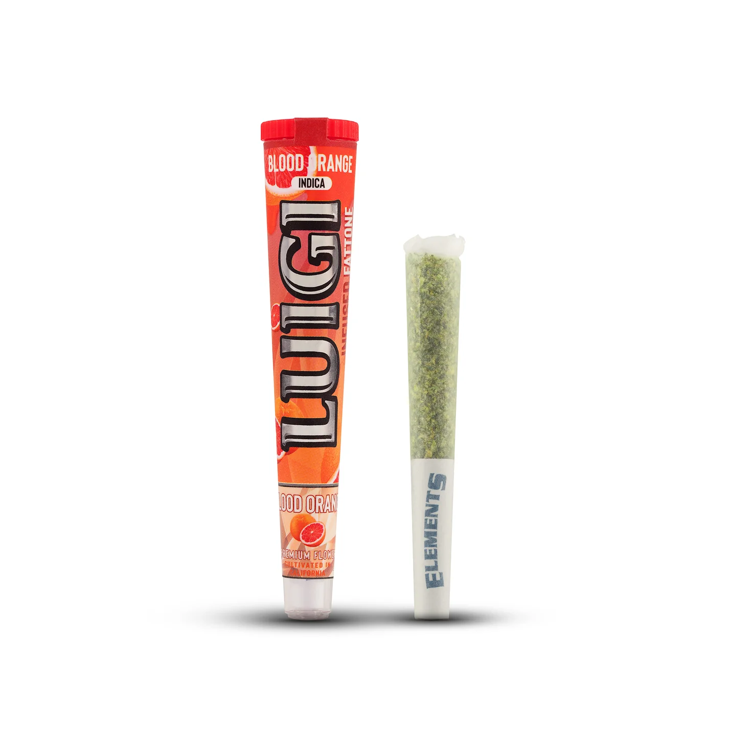 Luigi Blood Orange Pre Roll with joint