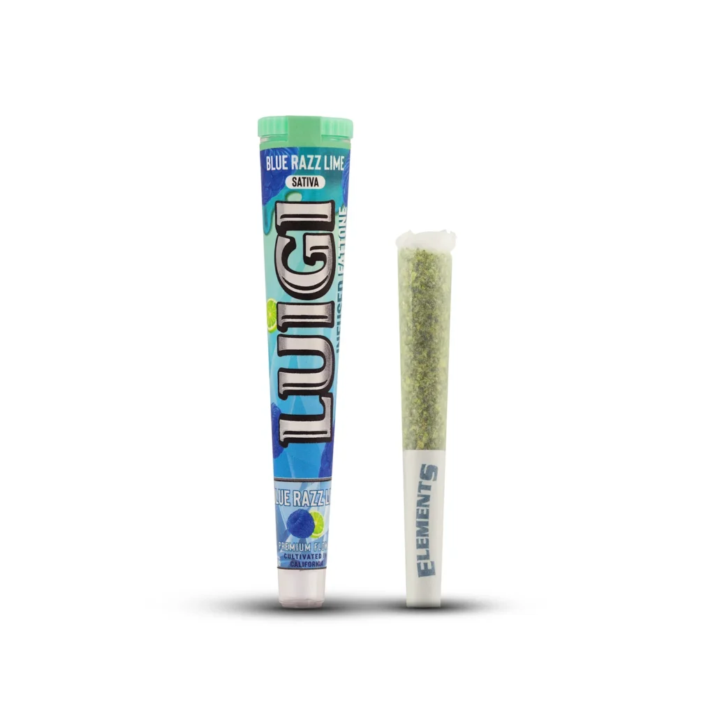Luigi Blue Razz Lime Pre Roll device