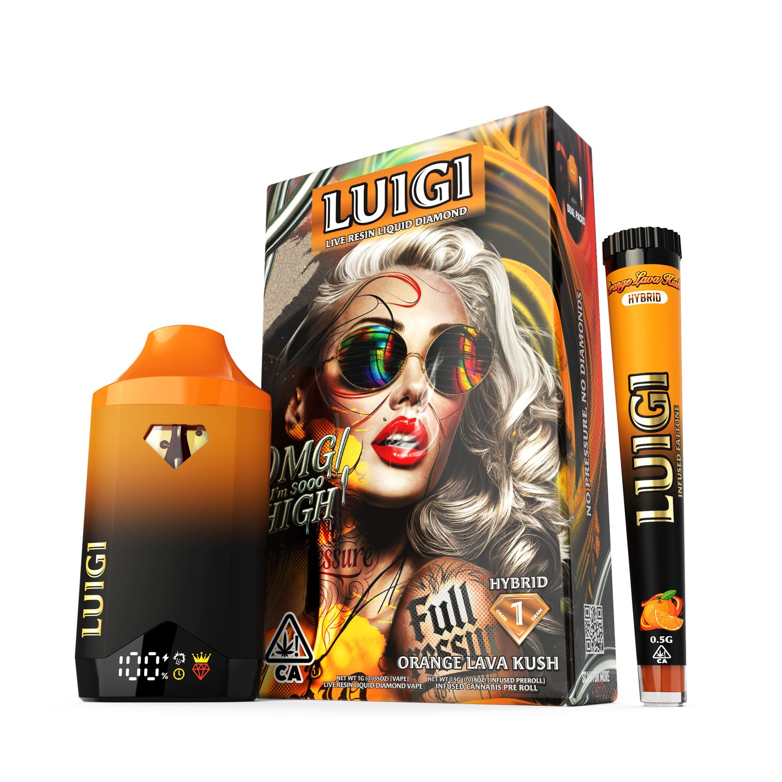Luigi Orange Lava Kush Series 6 Disposable