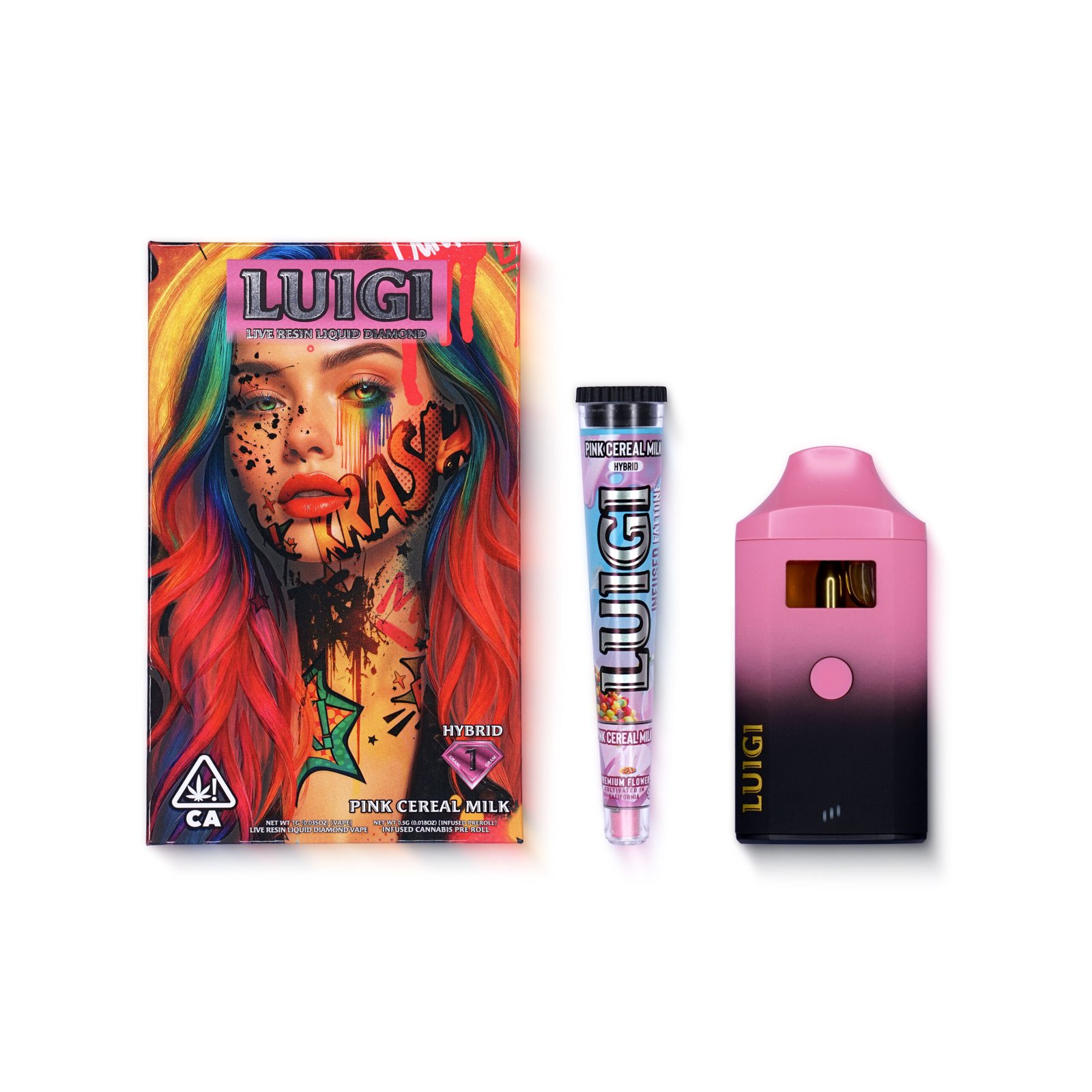 Luigi Pink Cereal Milk Series 2 Disposable