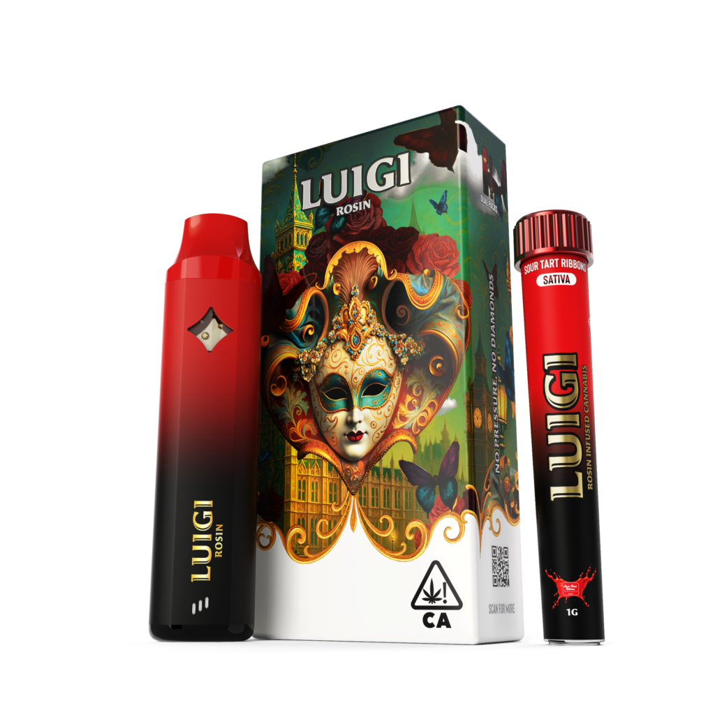 Luigi Sour Tart Ribbons Rosin Pen box